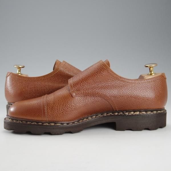 美品★パラブーツ SIZE 6.5【定価￥96,800-★ウィリアム/WILLIAM】マルシェソール/ダブルモンク/コニャック/茶/メンズ/Paraboot★k677