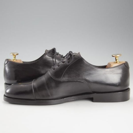 極上★(伊)タニノクリスチー SIZE 7【定価￥168,000-★ZANTELLO/最後期のストレートチップ】693/黒/メンズ/TANINO CRISCI★k679