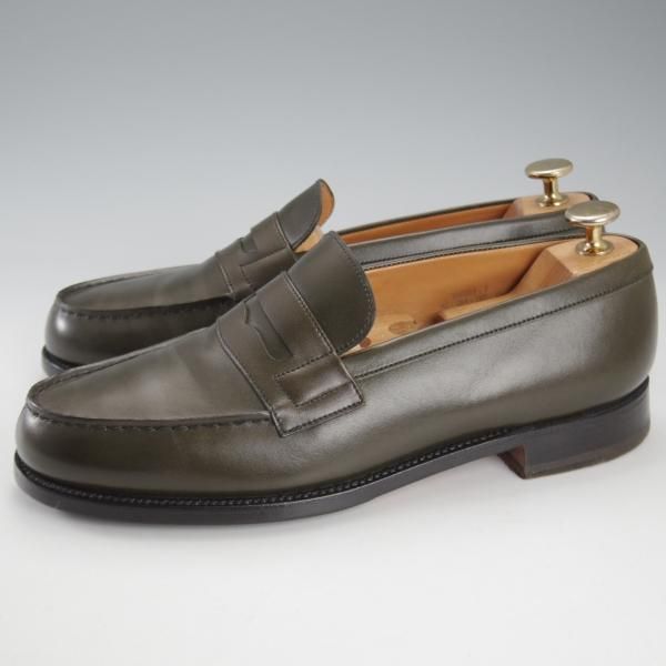 美品★J.M.ウエストン 6C【現行定価￥137,500-★180/ハンターグリーン/コインローファー】41ラスト/深緑/メンズ/Weston/ウェストン★k680