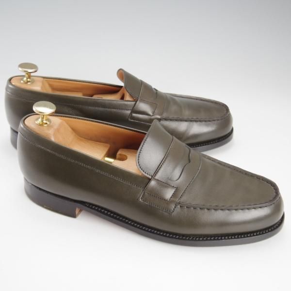 美品★J.M.ウエストン 6C【現行定価￥137,500-★180/ハンターグリーン/コインローファー】41ラスト/深緑/メンズ/Weston/ウェストン★k680