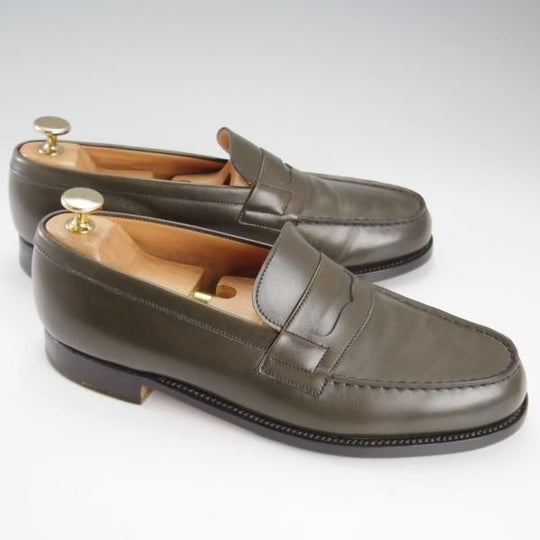 美品★J.M.ウエストン 6C【現行定価￥137,500-★180/ハンターグリーン/コインローファー】41ラスト/深緑/メンズ/Weston/ウェストン★k680