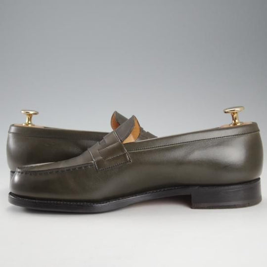 美品★J.M.ウエストン 6C【現行定価￥137,500-★180/ハンターグリーン/コインローファー】41ラスト/深緑/メンズ/Weston/ウェストン★k680