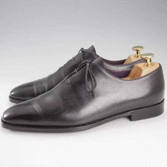 美品★(仏)ベルルッティ SIZE 7.5【現行定価30万円以上★アレッサンドロ/ALESSANDRO】ヴェネチアレザー/ホールカット/黒系/Berluti★k681