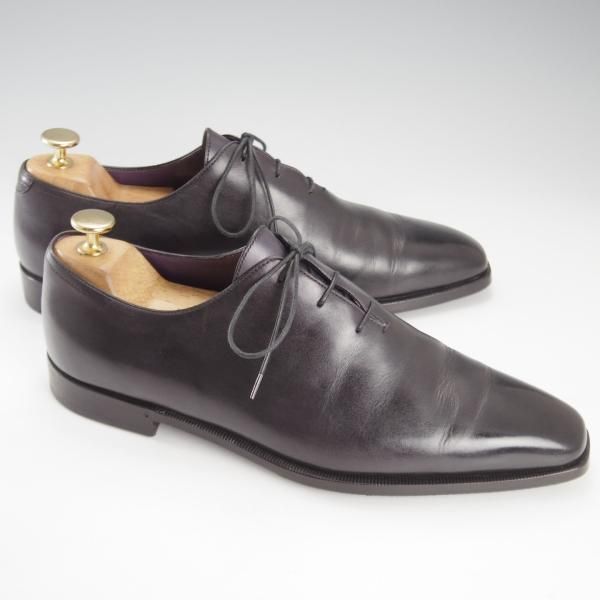 美品★(仏)ベルルッティ SIZE 7.5【現行定価30万円以上★アレッサンドロ/ALESSANDRO】ヴェネチアレザー/ホールカット/黒系/Berluti★k681