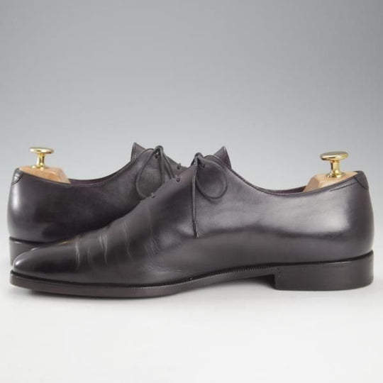 美品★(仏)ベルルッティ SIZE 7.5【現行定価30万円以上★アレッサンドロ/ALESSANDRO】ヴェネチアレザー/ホールカット/黒系/Berluti★k681