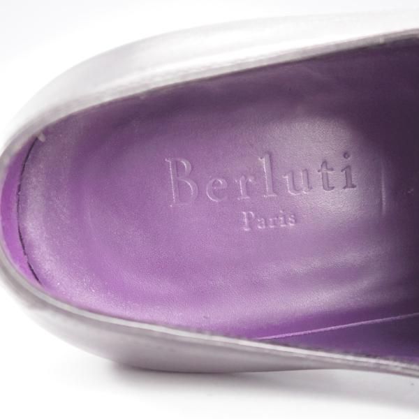 美品★(仏)ベルルッティ SIZE 7.5【現行定価30万円以上★アレッサンドロ/ALESSANDRO】ヴェネチアレザー/ホールカット/黒系/Berluti★k681