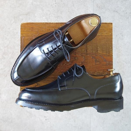 極美品★クロケット&ジョーンズ 7E【リッジウェイソール仕様★DURHAM/325ラスト】Uチップ/カーフ/黒/メンズ/Crockett&Jones★k682