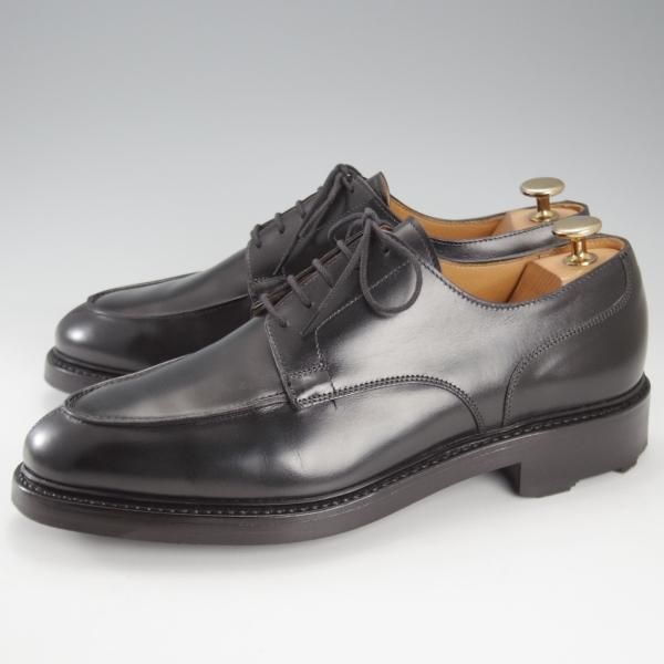 極美品★クロケット&ジョーンズ 7E【リッジウェイソール仕様★DURHAM/325ラスト】Uチップ/カーフ/黒/メンズ/Crockett&Jones★k682