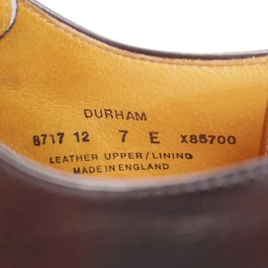 極美品★クロケット&ジョーンズ 7E【リッジウェイソール仕様★DURHAM/325ラスト】Uチップ/カーフ/黒/メンズ/Crockett&Jones★k682