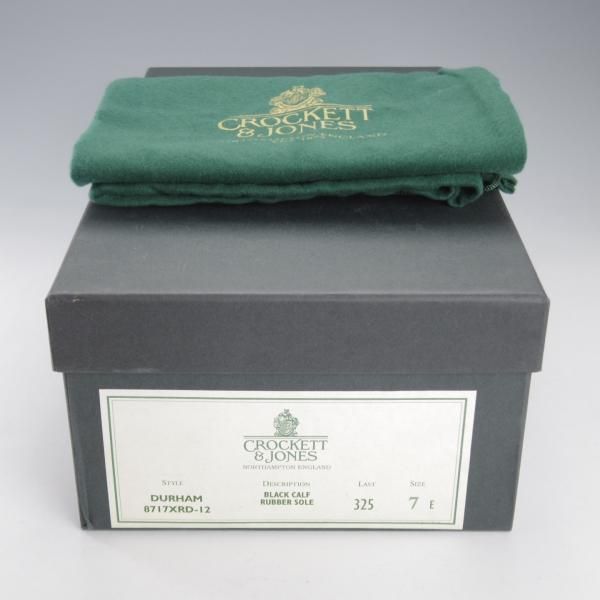 極美品★クロケット&ジョーンズ 7E【リッジウェイソール仕様★DURHAM/325ラスト】Uチップ/カーフ/黒/メンズ/Crockett&Jones★k682