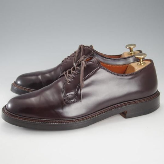 極上★オールデン 7.5D【定価￥184,800-★コードバン仕様/990/(香港)TASSELS別注】バリーラスト/プレーントゥ/赤茶/メンズ/ALDEN★k683