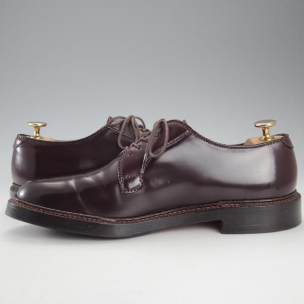 極上★オールデン 7.5D【定価￥184,800-★コードバン仕様/990/(香港)TASSELS別注】バリーラスト/プレーントゥ/赤茶/メンズ/ALDEN★k683