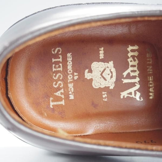 極上★オールデン 7.5D【定価￥184,800-★コードバン仕様/990/(香港)TASSELS別注】バリーラスト/プレーントゥ/赤茶/メンズ/ALDEN★k683