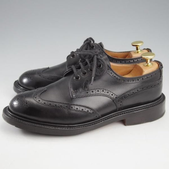極上★トリッカーズ(レディース) SIZE 4.5【定価￥121,000-★フルブローグ/BOURTON】L5633/フルブローグ/黒/Tricker's★k686