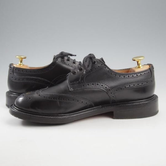極上★トリッカーズ(レディース) SIZE 4.5【定価￥121,000-★フルブローグ/BOURTON】L5633/フルブローグ/黒/Tricker's★k686