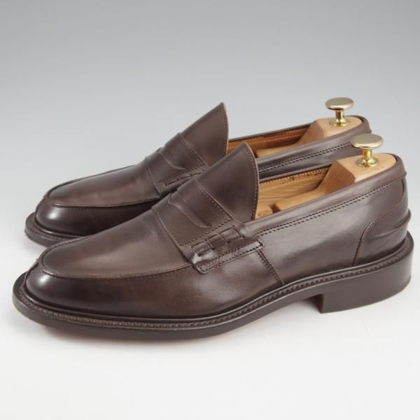 極美品★トリッカーズ SIZE 6.5【定価￥104,500-★コインローファー/JAMES】3227/カーフ/Espresso/濃茶/メンズ/Tricker's★k687