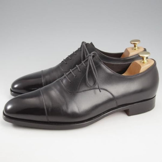 極美品★(英)フォスター&サン 9E【定価￥148,500-★HIGHCLERE/ハイクレア】ストレートチップ/66ラスト/カーフ/黒/FOSTER&SON★k688