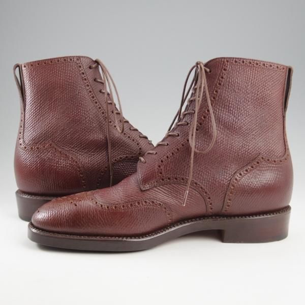 極上★浅草コブラー UK7程度【総製作費40万円程度★復刻ロシアンカーフ(英：J&FJ BAKER社)/純正ツリー付】ブーツ/フルハンドメイド★k689