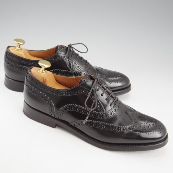 極美品★チャーチ(レディース) SIZE 37【定価￥176,000-★バーウッド/BURWOOD WG】ポリッシュドバインダーカーフ/黒/Church's★k690
