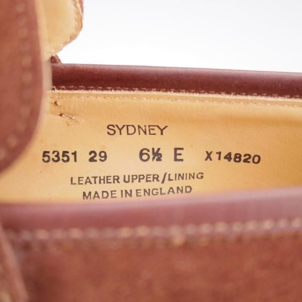 未使用★クロケット&ジョーンズ 6.5E【ダイナイトソール仕様★SYDNEY/シドニー】341ラスト/コインローファー/茶/Crockett&Jones★k691