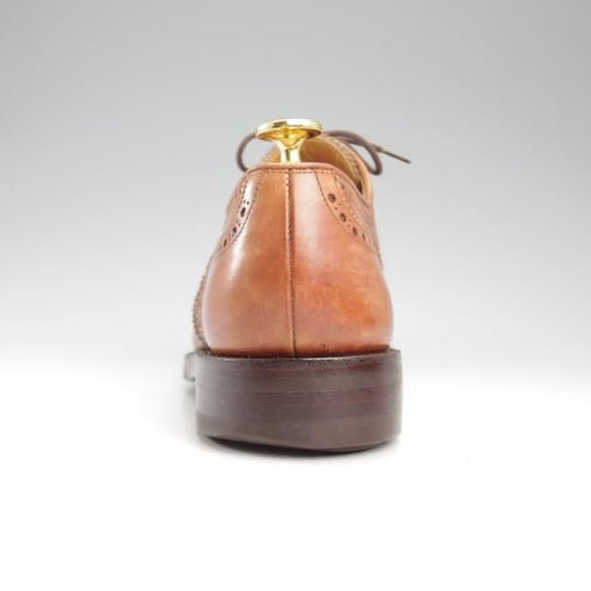 ★クロケット&ジョーンズ 6E【貴重★(英)フォスター&サン別注/ダイナイトソール】325ラスト/フルブローグ/カーフ/茶/Crockett&Jones★k692