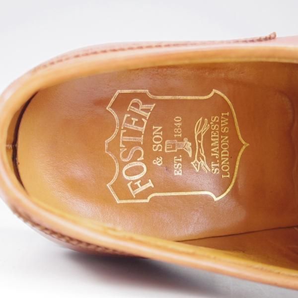 ★クロケット&ジョーンズ 6E【貴重★(英)フォスター&サン別注/ダイナイトソール】325ラスト/フルブローグ/カーフ/茶/Crockett&Jones★k692