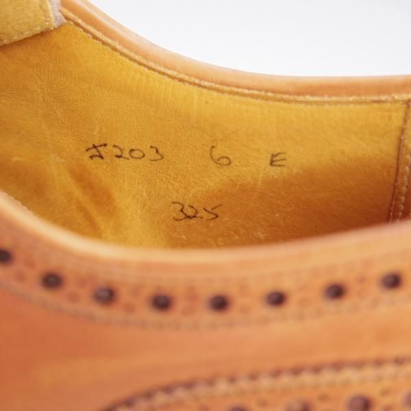 ★クロケット&ジョーンズ 6E【貴重★(英)フォスター&サン別注/ダイナイトソール】325ラスト/フルブローグ/カーフ/茶/Crockett&Jones★k692