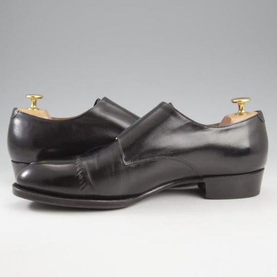 美品★シェットランドフォックス SIZE 7【定価￥77,000-★ケンジントン2/シャドウステッチ仕様/014F】ダブルモンク/黒/Shetlandfox★k693