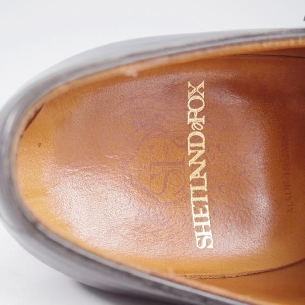 美品★シェットランドフォックス SIZE 7【定価￥77,000-★ケンジントン2/シャドウステッチ仕様/014F】ダブルモンク/黒/Shetlandfox★k693