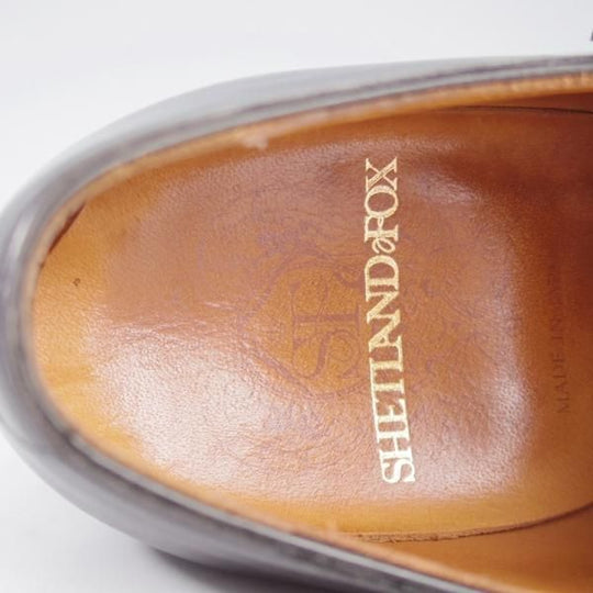 美品★シェットランドフォックス SIZE 7【定価￥77,000-★ケンジントン2/シャドウステッチ仕様/014F】ダブルモンク/黒/Shetlandfox★k693