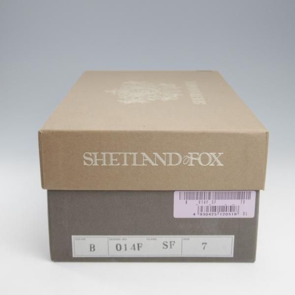 美品★シェットランドフォックス SIZE 7【定価￥77,000-★ケンジントン2/シャドウステッチ仕様/014F】ダブルモンク/黒/Shetlandfox★k693