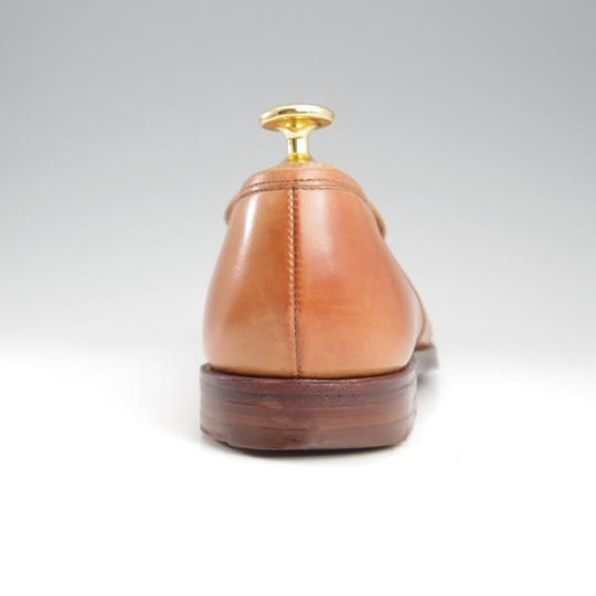 美品★クロケット&ジョーンズ 5.5E【定価￥132,000-★(英)ジョージクレバリー別注/ローファー/OWEN】スリッポン/茶/Crockett&Jones★k695