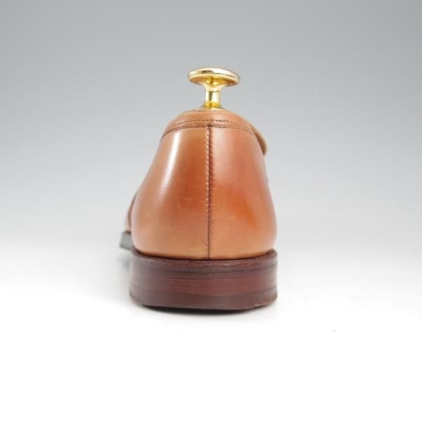 美品★クロケット&ジョーンズ 5.5E【定価￥132,000-★(英)ジョージクレバリー別注/ローファー/OWEN】スリッポン/茶/Crockett&Jones★k695