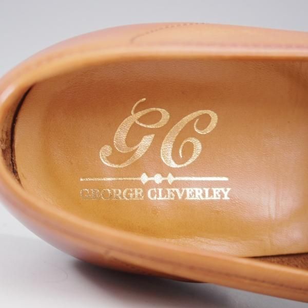 美品★クロケット&ジョーンズ 5.5E【定価￥132,000-★(英)ジョージクレバリー別注/ローファー/OWEN】スリッポン/茶/Crockett&Jones★k695