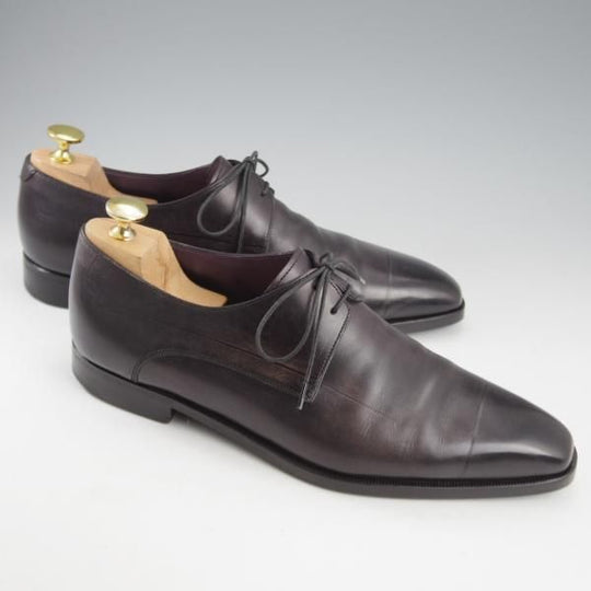 極上★(仏)ベルルッティ SIZE 7【黒系パティーヌ★ヴェネチアレザー/ダービーシューズ】Vフロント/NERO GRIGIO/メンズ/Berluti★k696