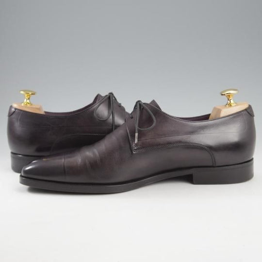 極上★(仏)ベルルッティ SIZE 7【黒系パティーヌ★ヴェネチアレザー/ダービーシューズ】Vフロント/NERO GRIGIO/メンズ/Berluti★k696
