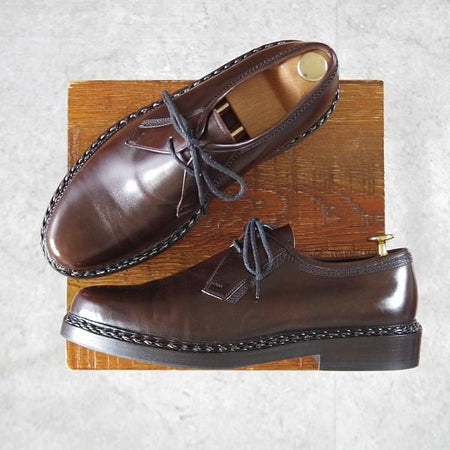 極上★(独)ハインリッヒ・ディンケラッカー SIZE 6.5【★プレーントゥ/濃茶】カーフ/メンズ/Heinrich Dinkelacker★k699