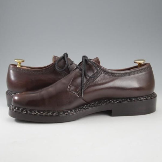 極上★(独)ハインリッヒ・ディンケラッカー SIZE 6.5【★プレーントゥ/濃茶】カーフ/メンズ/Heinrich Dinkelacker★k699