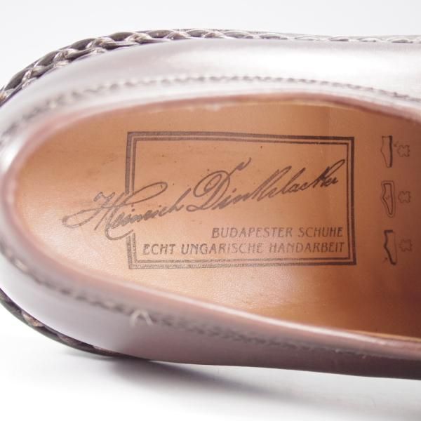 極上★(独)ハインリッヒ・ディンケラッカー SIZE 6.5【★プレーントゥ/濃茶】カーフ/メンズ/Heinrich Dinkelacker★k699