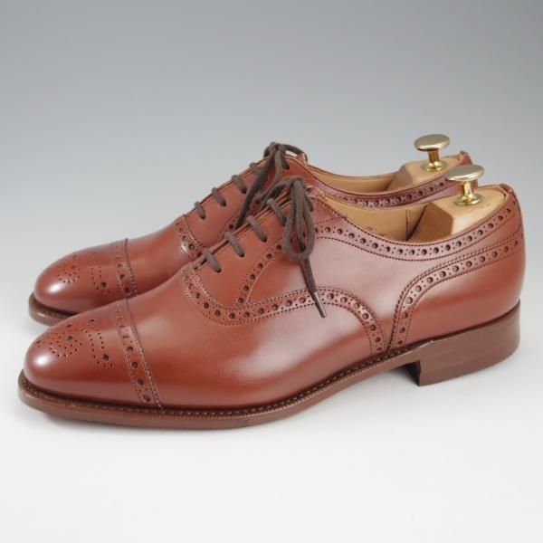 未使用★チャーチ 75F/UK7.5【旧チャーチ★デッドストック品/73ラスト/DIPLOMAT】ディプロマット/セミブローグ/カーフ/茶/Church's★k700