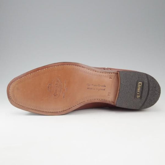 未使用★チャーチ 75F/UK7.5【旧チャーチ★デッドストック品/73ラスト/DIPLOMAT】ディプロマット/セミブローグ/カーフ/茶/Church's★k700