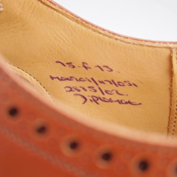 未使用★チャーチ 75F/UK7.5【旧チャーチ★デッドストック品/73ラスト/DIPLOMAT】ディプロマット/セミブローグ/カーフ/茶/Church's★k700