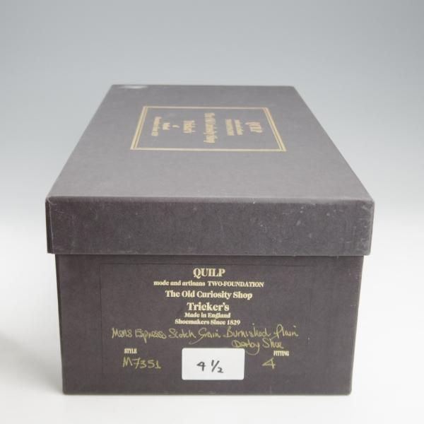 貴重美品★送料無料★トリッカーズ★UK5=24.5cm トリッカーズ SIZE 8.5-4(UK8程度)【パンチドキャップトゥ/黒