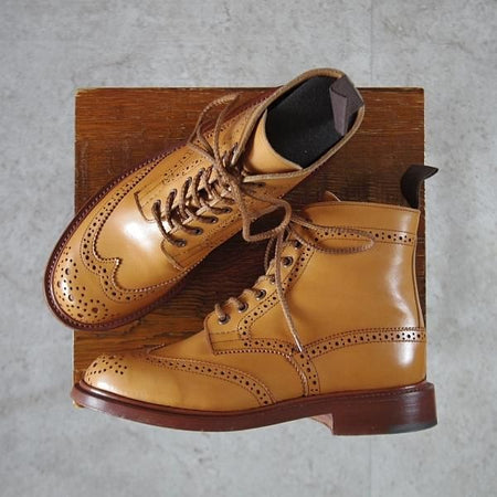 美品★トリッカーズ(レディース) SIZE 4.5【定価￥132,000-★エイコンアンティーク/カントリーブーツ】L5411/薄茶/Tricker's★k704