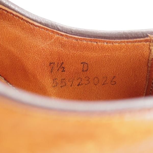 美品★(米)アレンエドモンズ 7.5D【貴重★ブルックスブラザーズ別注/BROOKS BROTHERS】パンチドキャップトゥ/茶/ALLEN EDMONDS★k705