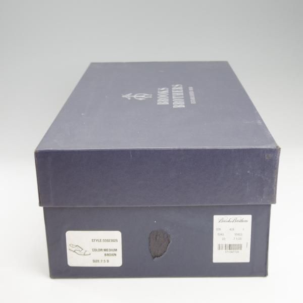 美品★(米)アレンエドモンズ 7.5D【貴重★ブルックスブラザーズ別注/BROOKS BROTHERS】パンチドキャップトゥ/茶/ALLEN EDMONDS★k705