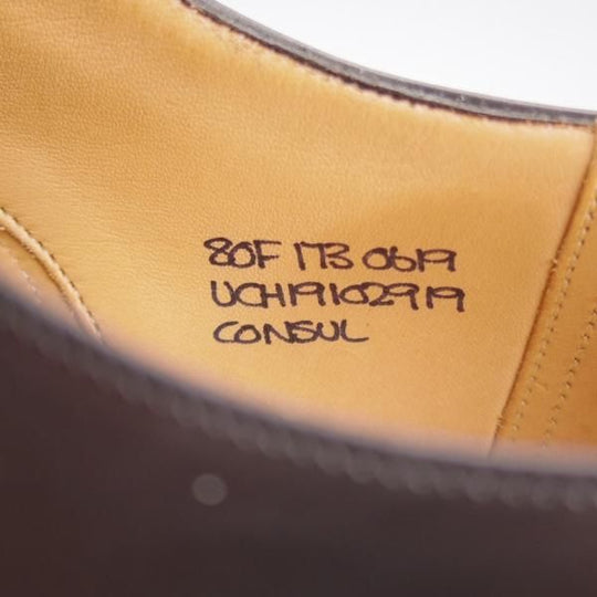 極美品★チャーチ 80F/UK8【定価￥176,000-★コンサル/CONSUL】173ラスト/ストレートチップ/カーフ/黒/メンズ/Church's★k706