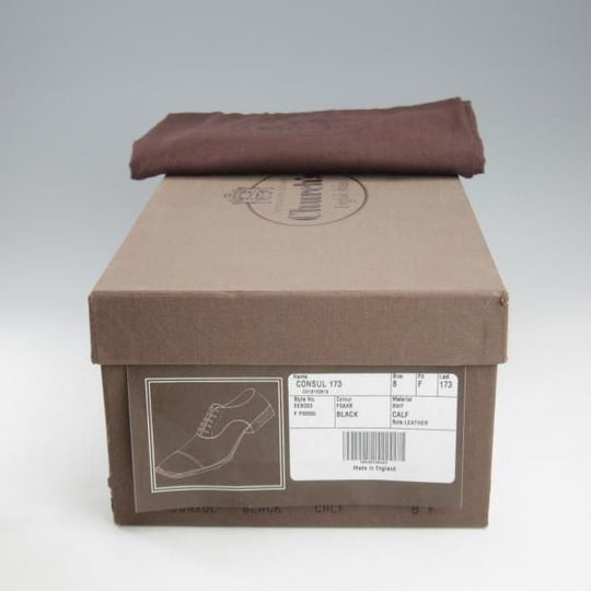 極美品★チャーチ 80F/UK8【定価￥176,000-★コンサル/CONSUL】173ラスト/ストレートチップ/カーフ/黒/メンズ/Church's★k706