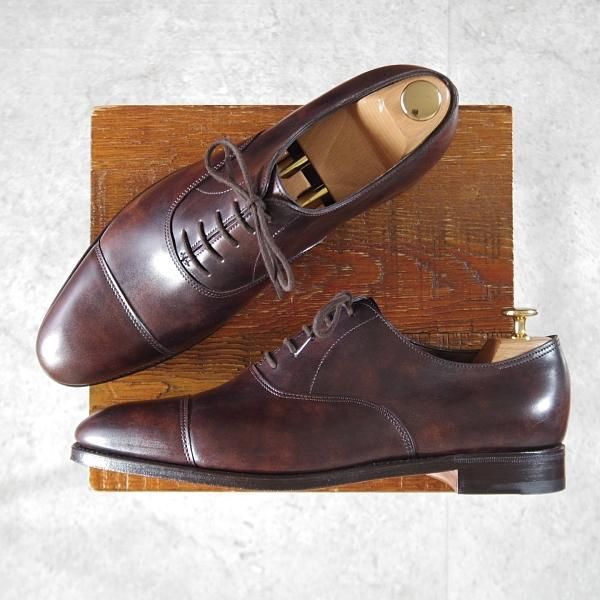 ほぼ未使用★ジョンロブ 7.5E【定価￥203,500-★CITY 2/シティ/7000ラスト】ミュージアムカーフ/ストレートチップ/濃茶/JOHN LOBB★k711