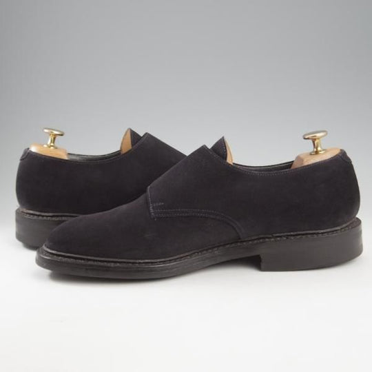 極上★クロケット&ジョーンズ 7E【ダイナイトソール仕様★COMPTON 2/ダブルモンク/紺】335ラスト/スエード/メンズ/Crockett&Jones★k712